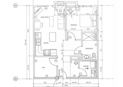 1 Bdrm + Den – 755 ft2